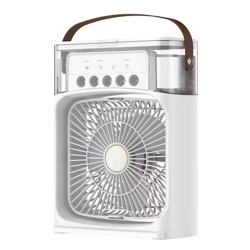 Portable Fan Air Conditioners USB Electric Fan Air Cooler LED Night Light Water Mist Fun 3 in 1 Air Humidifier for Home